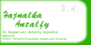 hajnalka antalfy business card